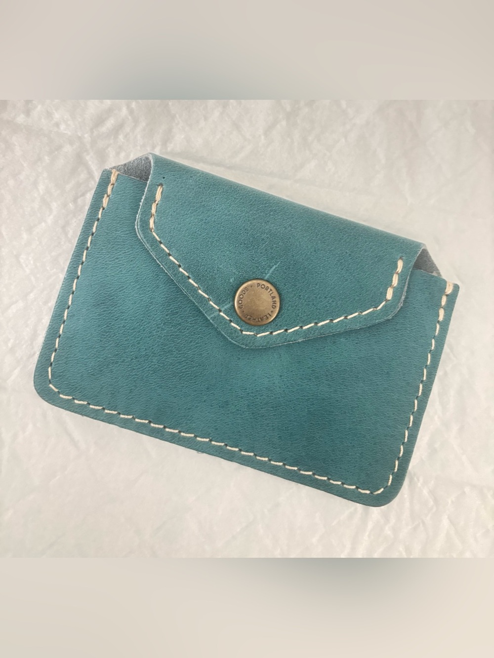 PORTLANDS MINI AQUA ENVELOPE CARDHOLDER
